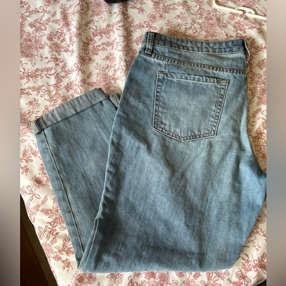 GAP Light Blue Distressed Boyfriend Jeans - Picture 2 of 3